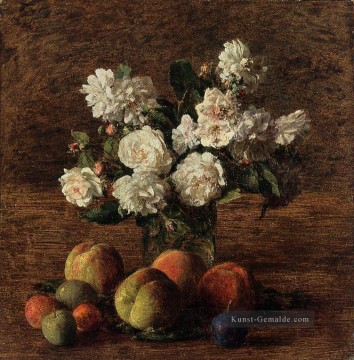  blumen - Stillleben Rosen und Obst Blumenmaler Henri Fantin Latour